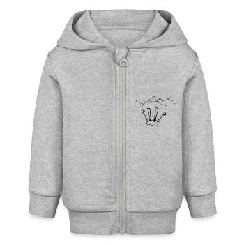 Wintersport - Baby Organic Kapuzenjacke Baby Connector von Stanley/Stella - Grau meliert - Vorne