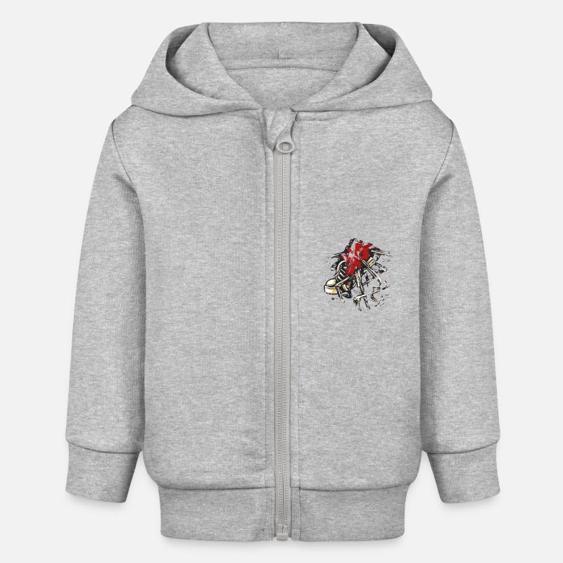 sneaker - Veste à capuche bébé bio Stanley/Stella - gris chiné