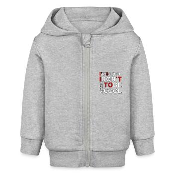 Ich bin so cool ich nicht cool sein müssen - Baby Organic Kapuzenjacke Baby Connector von Stanley/Stella - Grau meliert - Vorne