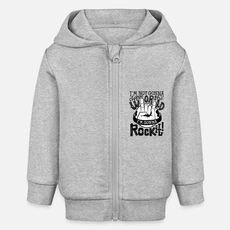 Rock It - Veste à capuche bébé bio Stanley/Stella - gris chiné