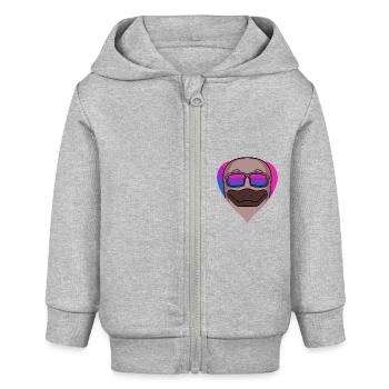 Bisexuell Schnabeltier Geschenk - Baby Organic Kapuzenjacke Baby Connector von Stanley/Stella - Grau meliert - Vorne