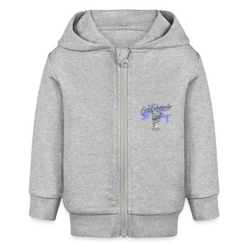 Français frites à la fourchette Lauterfuchs - Veste à capuche bébé bio Stanley/Stella - gris chiné - Devant