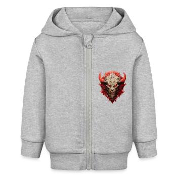 Dämonen: Mystische Wesen aus dem Jenseits? - Baby Organic Kapuzenjacke Baby Connector von Stanley/Stella - Grau meliert - Vorne