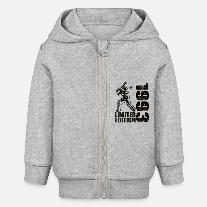 Édition limitée 1993 Édition limitée Cricket - Veste à capuche bébé bio Stanley/Stella - gris chiné
