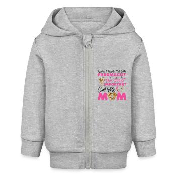 Pharmacy Tech Technician - Baby Organic Zip-up Hoodie by Stanley/Stella - heather grey - Front