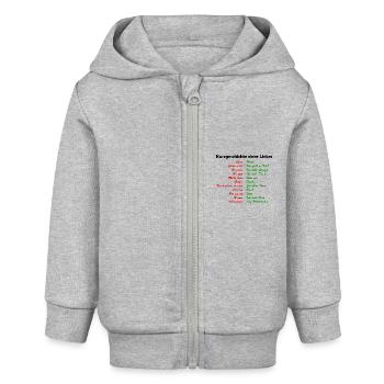 Kurzgeschichte einer Liebe - Baby Organic Kapuzenjacke Baby Connector von Stanley/Stella - Grau meliert - Vorne