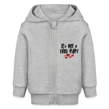 It's not a food baby - Schwangerschafts Shirt - Baby Organic Kapuzenjacke Baby Connector von Stanley/Stella - Grau meliert - Vorne