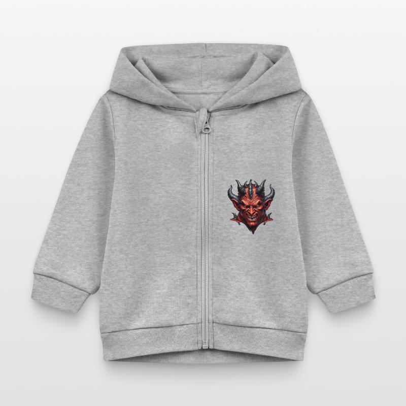 Devil / Hell / Horror / Devilish / Evil Baby Organic Zip-up Hoodie by Stanley/Stella