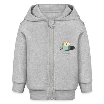BOUGIE - Veste à capuche bébé bio Stanley/Stella - gris chiné - Devant