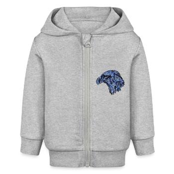 Adler - Baby Organic Kapuzenjacke Baby Connector von Stanley/Stella - Grau meliert - Vorne
