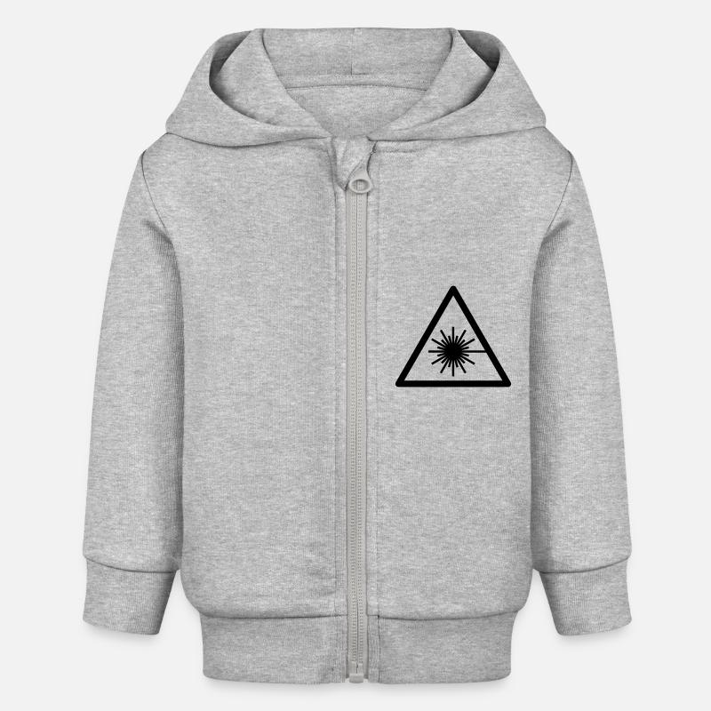 laser - Veste à capuche bébé bio Stanley/Stella - gris chiné