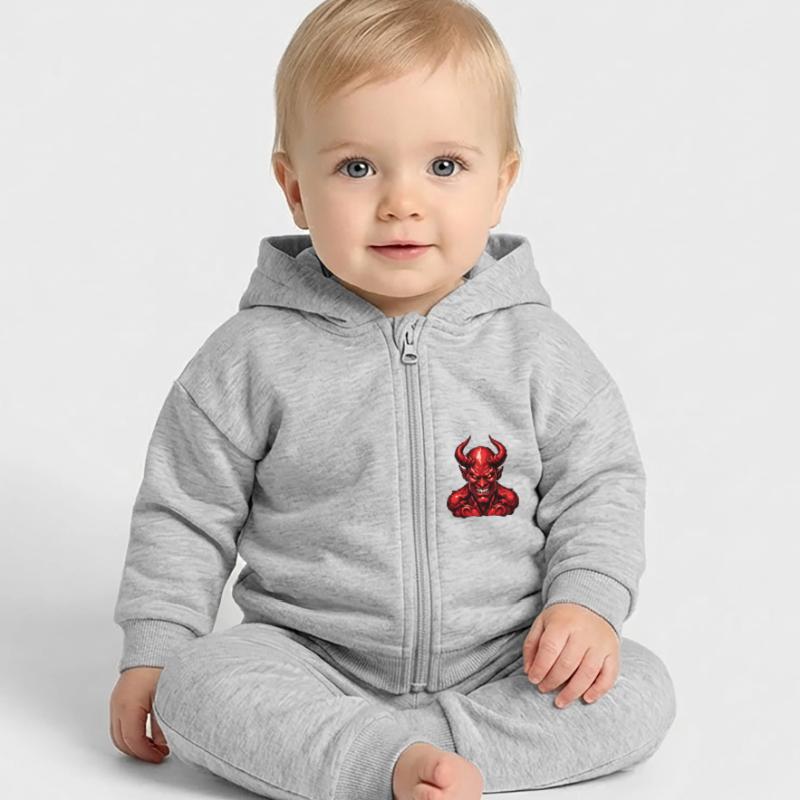 Devil / Hell / Horror / Devilish / Evil Baby Organic Zip-up Hoodie by Stanley/Stella