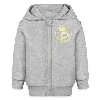 Skateboard Femme Skateboard - Veste à capuche bébé bio Stanley/Stella - gris chiné - Devant