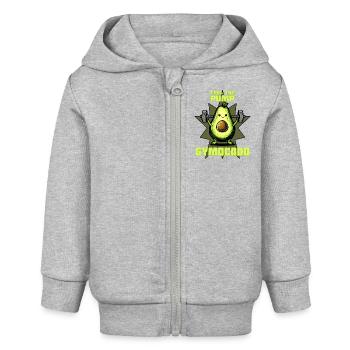 Gymocado - l’avocat actif - Veste à capuche bébé bio Stanley/Stella - gris chiné - Devant