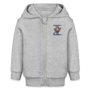 Prinzessin wird Ingenieurin Mechanikerin - Baby Organic Kapuzenjacke Baby Connector von Stanley/Stella - Grau meliert - Vorne