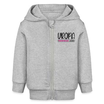 Uropa loading - Baby Organic Kapuzenjacke Baby Connector von Stanley/Stella - Grau meliert - Vorne