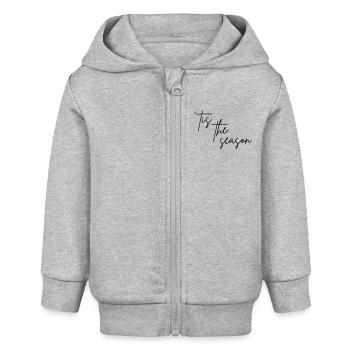 C’est la saison - Veste à capuche bébé bio Stanley/Stella - gris chiné - Devant