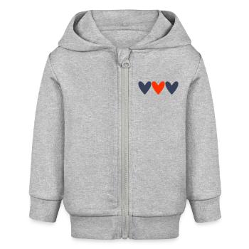 LIEBE. PAAR. ICH HABE GERADE GEHEIRATET. Junggesellinnenabschied. VALENTINSTAG. - Baby Organic Kapuzenjacke Baby Connector von Stanley/Stella - Grau meliert - Vorne
