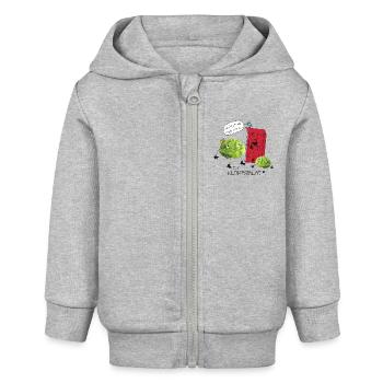 Salade Knock - Veste à capuche bébé bio Stanley/Stella - gris chiné - Devant