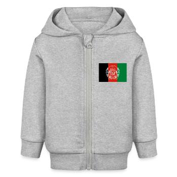 Afghanistan - Baby Organic Kapuzenjacke Baby Connector von Stanley/Stella - Grau meliert - Vorne