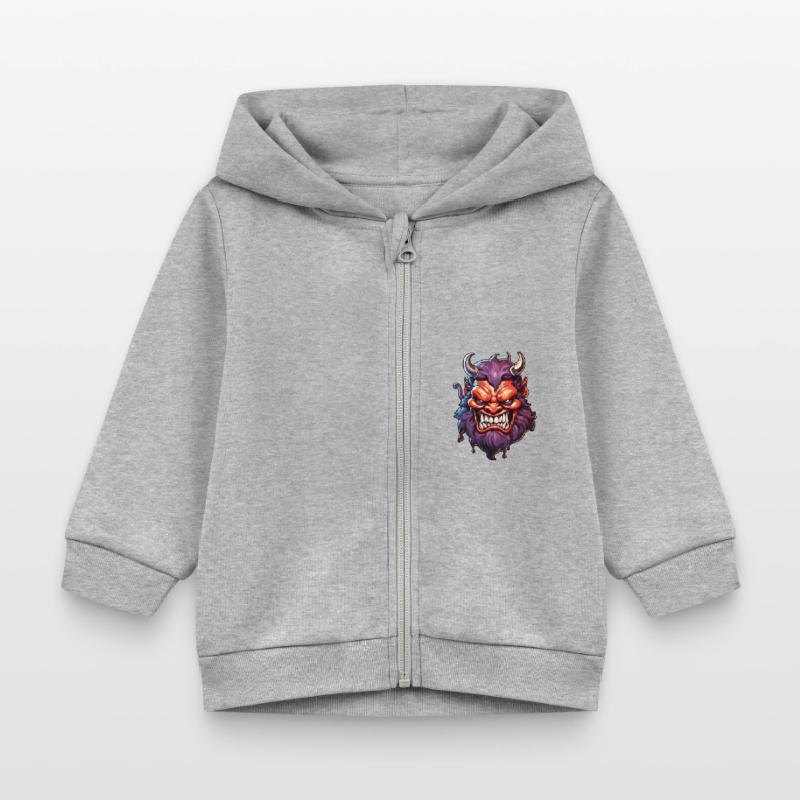 Devil / Hell / Horror / Devilish / Evil Baby Organic Zip-up Hoodie by Stanley/Stella