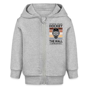 Hockey le mur - Veste à capuche bébé bio Stanley/Stella - gris chiné - Devant