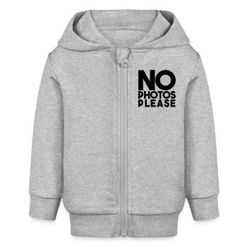 Foto zitieren kein Foto bitte - Baby Organic Kapuzenjacke Baby Connector von Stanley/Stella - Grau meliert - Vorne