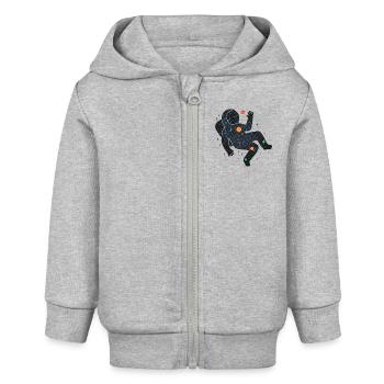 Astronaute Space Graphic - Veste à capuche bébé bio Stanley/Stella - gris chiné - Devant