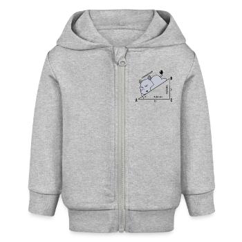 Drôle Math Humour Hippoténuse Hypoténuse - Veste à capuche bébé bio Stanley/Stella - gris chiné - Devant