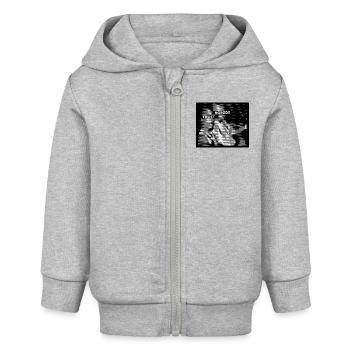 Gangsta Rap Grafik Nobody Trust - Baby Organic Kapuzenjacke Baby Connector von Stanley/Stella - Grau meliert - Vorne