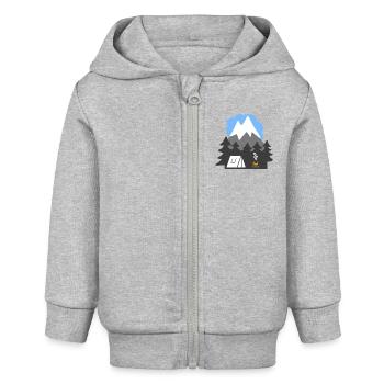 NATURE TENTES MONTAGNE HEAVEN - Veste à capuche bébé bio Stanley/Stella - gris chiné - Devant