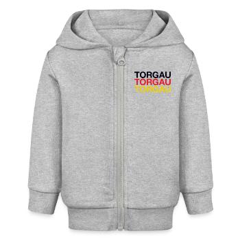 TORGAU - Baby Organic Kapuzenjacke Baby Connector von Stanley/Stella - Grau meliert - Vorne