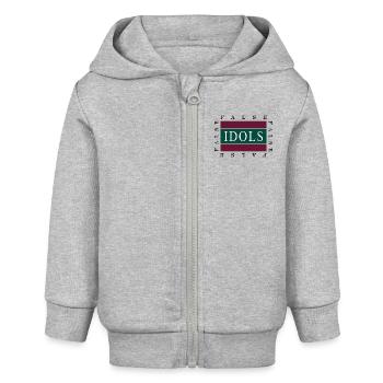 Falsche Idols Grafik - Baby Organic Kapuzenjacke Baby Connector von Stanley/Stella - Grau meliert - Vorne