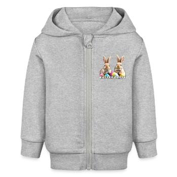 Parti - Veste à capuche bébé bio Stanley/Stella - gris chiné - Devant