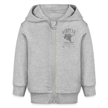 Grüner Baum Python Modern Reptile Keeper Streetwear - Baby Organic Kapuzenjacke Baby Connector von Stanley/Stella - Grau meliert - Vorne