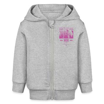 Diskusfisch Buntbarsch Aquarium Fischhalter - Baby Organic Kapuzenjacke Baby Connector von Stanley/Stella - Grau meliert - Vorne