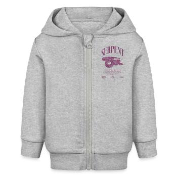 Gardien de reptiles python réticulé Streetwear - Veste à capuche bébé bio Stanley/Stella - gris chiné - Devant
