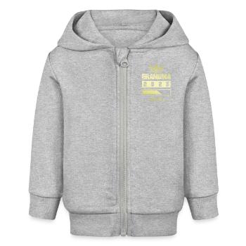 Mamie 2025 Chargement Mamie - Veste à capuche bébé bio Stanley/Stella - gris chiné - Devant