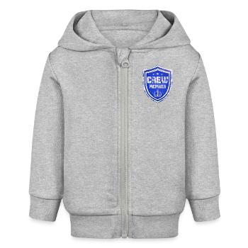 Crew Member - Baby Organic Zip-up Hoodie by Stanley/Stella - heather grey - Front