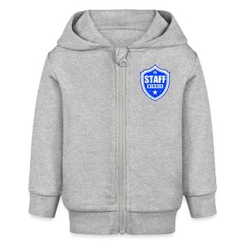Membre du personnel - Veste à capuche bébé bio Stanley/Stella - gris chiné - Devant