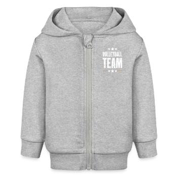 Volleyball Team - Baby Organic Kapuzenjacke Baby Connector von Stanley/Stella - Grau meliert - Vorne