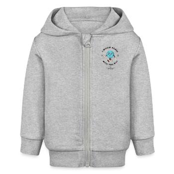 Falsch zustimmen Karikatur - Baby Organic Kapuzenjacke Baby Connector von Stanley/Stella - Grau meliert - Vorne