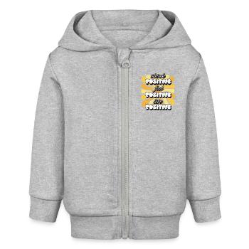 Penser positif Se sentir positif Vivre des femmes positives - Veste à capuche bébé bio Stanley/Stella - gris chiné - Devant