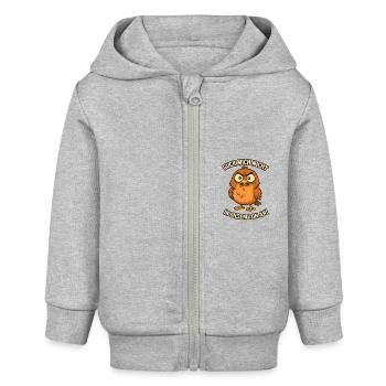 Guck Mich Nicht In Diesem Ton An Lustiger Vogel - Baby Organic Kapuzenjacke Baby Connector von Stanley/Stella - Grau meliert - Vorne