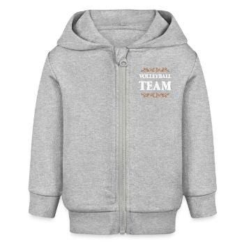 Volleyball Team - Baby Organic Kapuzenjacke Baby Connector von Stanley/Stella - Grau meliert - Vorne