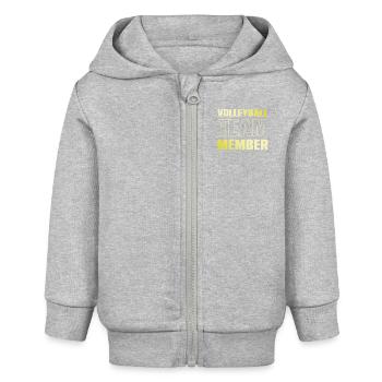 Volleyball Team - Baby Organic Kapuzenjacke Baby Connector von Stanley/Stella - Grau meliert - Vorne