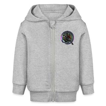 Toucan Graphic - Baby Organic Zip-up Hoodie by Stanley/Stella - heather grey - Front