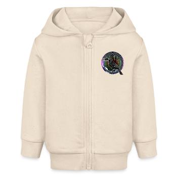 Graphique Toucan - Veste à capuche bébé bio Stanley/Stella - écru doux - Devant