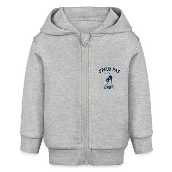 J peux pas j ai Drift - Veste à capuche bébé bio Stanley/Stella - gris chiné - Devant