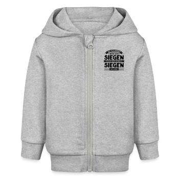 Mein Siegen - Baby Organic Kapuzenjacke Baby Connector von Stanley/Stella - Grau meliert - Vorne